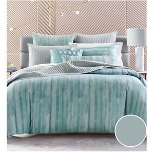 Hotel Collection Stencil Comforter Full/Queen. $335 Value. Color:Cyan